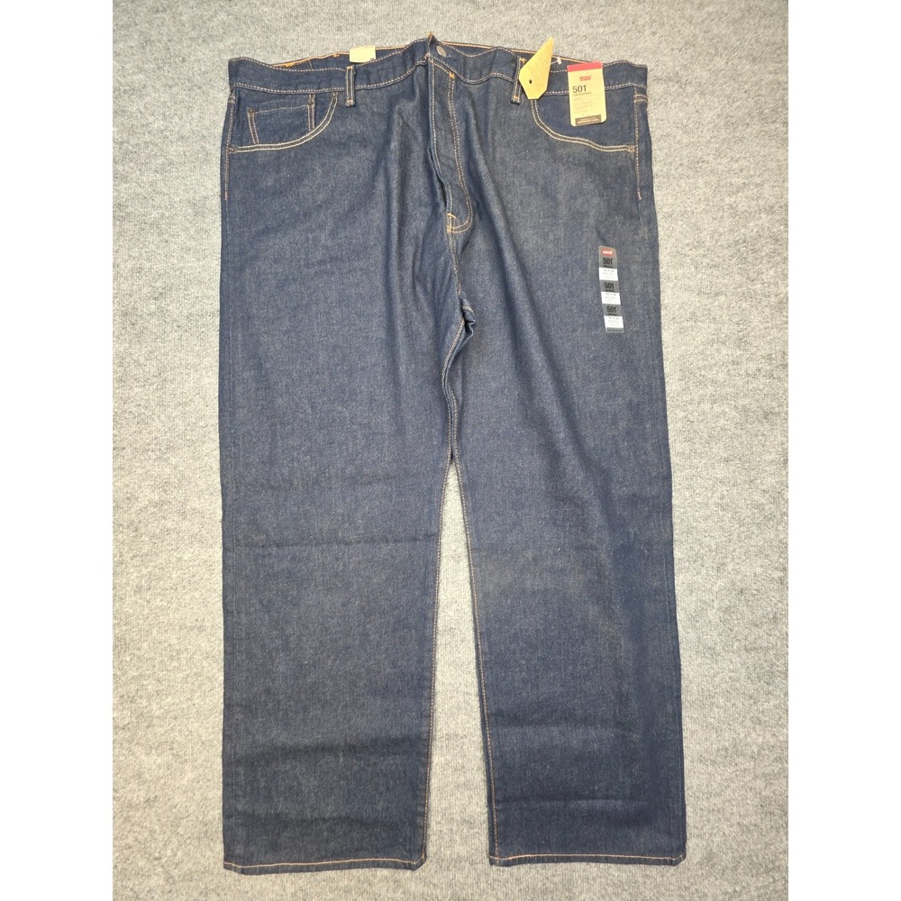 Levi's 501 Jeans Men's 50 x 32 Dark Wash Original Stretch NWT Modern Big & Tall